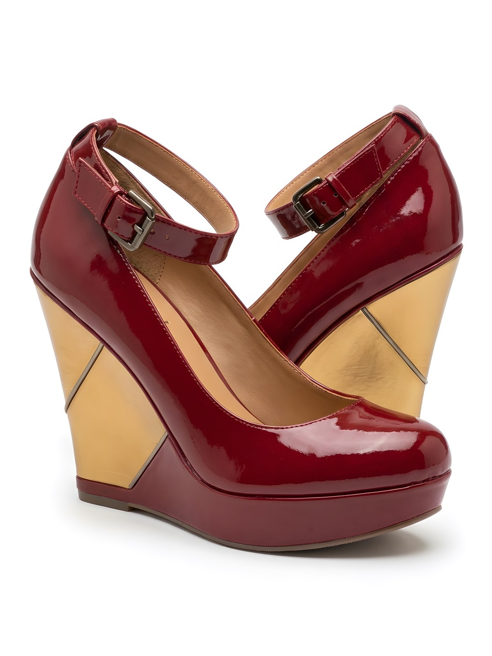 B. Makowsky Red Heels with Ankle Strap
